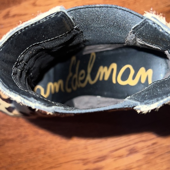 Leopard print fur heeled boots - Sam Edelman - Picture 3 of 4